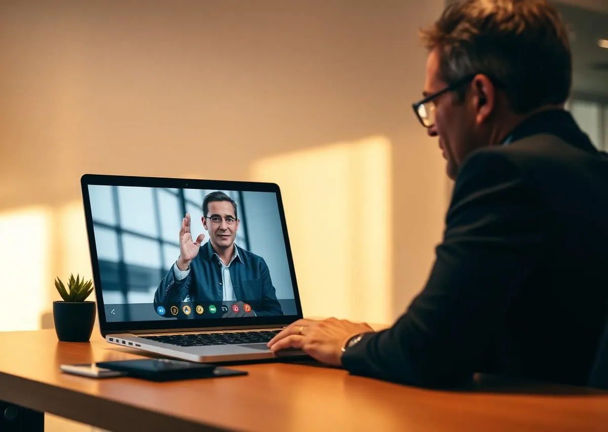 Échange professionnel en langue des signes